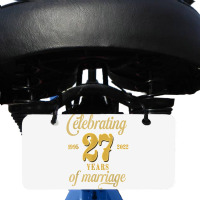 Celebrating 27 Years Of Marriage 27th Wedding Anniversary T Shirt Bicycle License Plate | Artistshot