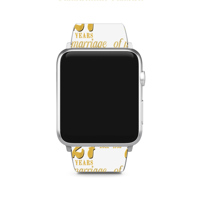 Celebrating 27 Years Of Marriage 27th Wedding Anniversary T Shirt Apple Watch Band by cm-arts | Artistshot