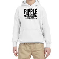 Womens Ripple Millionaire Est Any Day Now  Crypto Blockchain V Neck T Youth Hoodie | Artistshot