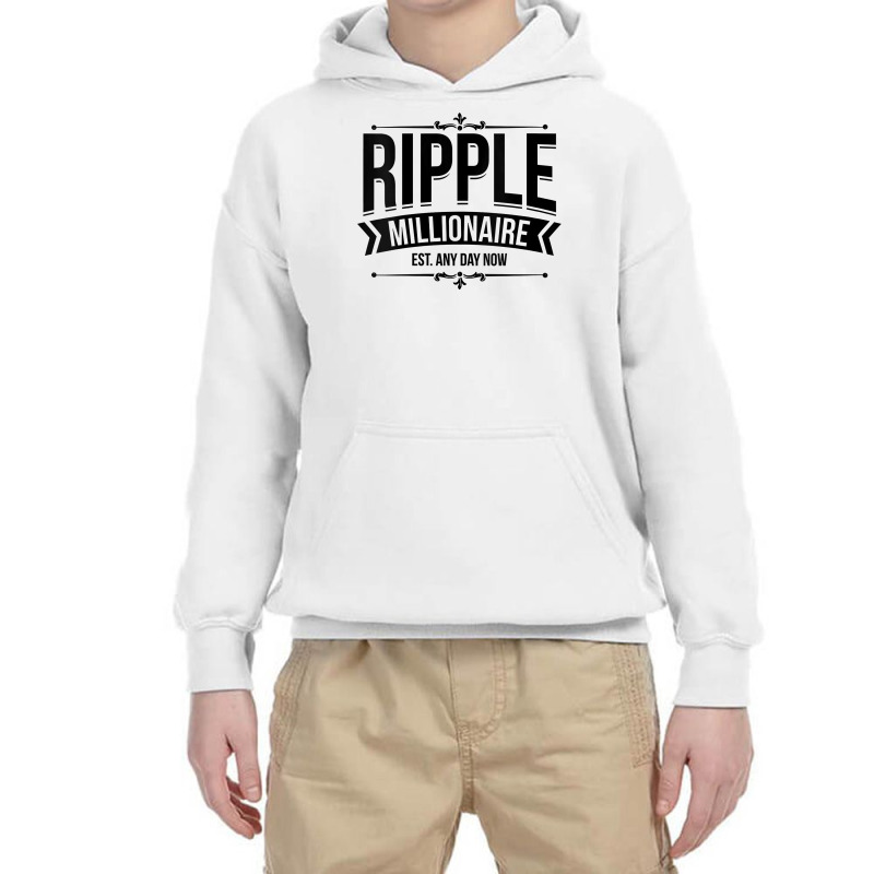 Womens Ripple Millionaire Est Any Day Now  Crypto Blockchain V Neck T Youth Hoodie by cm-arts | Artistshot