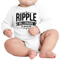 Womens Ripple Millionaire Est Any Day Now  Crypto Blockchain V Neck T Long Sleeve Baby Bodysuit | Artistshot