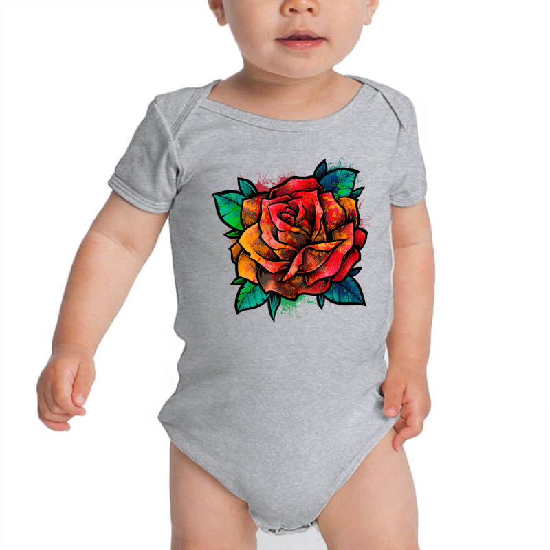 Colorful Rose   Garden Gardener Botanist Flowers Rose T Shirt Baby Bodysuit by cm-arts | Artistshot