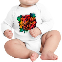 Colorful Rose   Garden Gardener Botanist Flowers Rose T Shirt Long Sleeve Baby Bodysuit | Artistshot