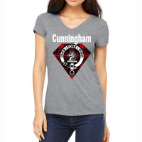 Cunningham Clan Scottish Name Coat Of Arms Tartan Sweatshirt Women's V-neck T-shirt | Artistshot