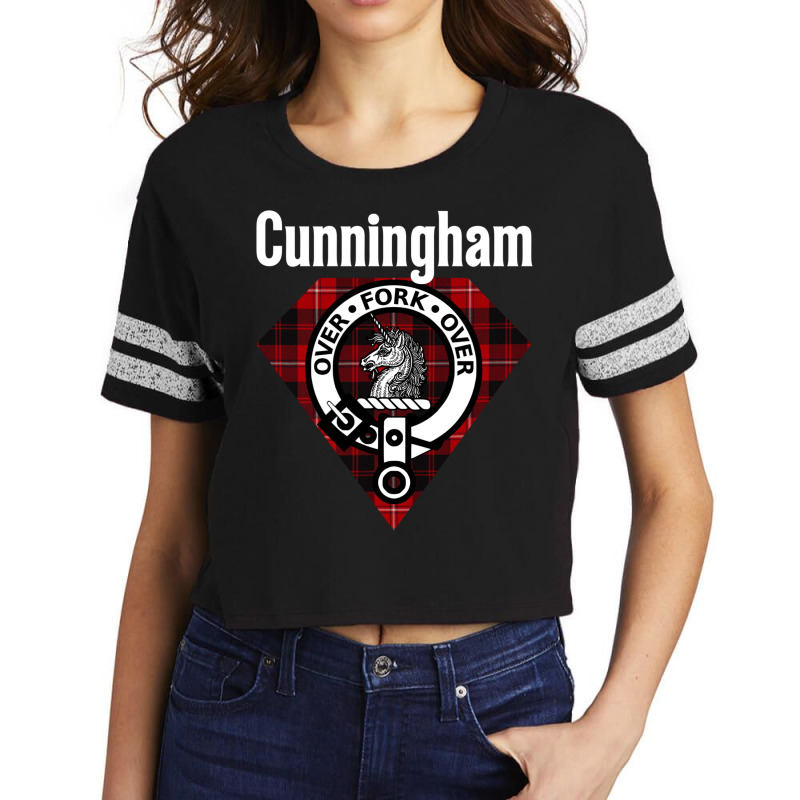 Cunningham Clan Scottish Name Coat Of Arms Tartan Sweatshirt Scorecard Crop Tee by cm-arts | Artistshot