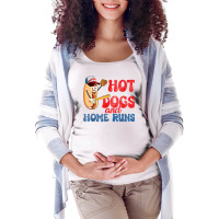 Hot Dogs And Home Runs Hotdog Baseball Touchdown T Shirt Maternity Scoop Neck T-shirt | Artistshot