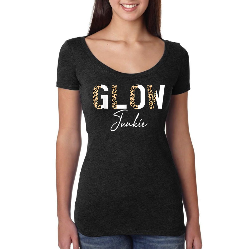 Glow Junkie Highlighter Glowing Skin Esthetician Women's Triblend Scoop T-shirt | Artistshot