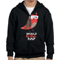 Would Rather Nap Owl Total Eclipse   August 2017 Gift Youth Zipper Hoodie | Artistshot