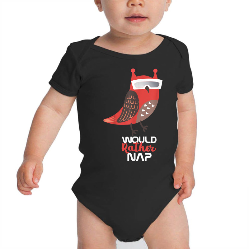 Would Rather Nap Owl Total Eclipse   August 2017 Gift Baby Bodysuit by cm-arts | Artistshot