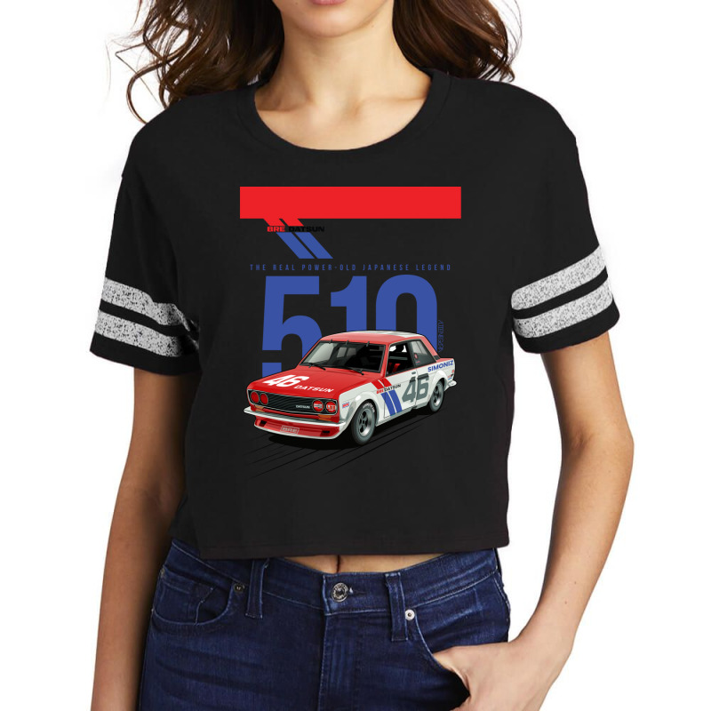 Bre Datsun 510 - Old Japanese Legend Car Scorecard Crop Tee by cm-arts | Artistshot