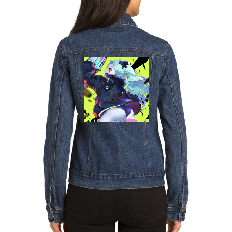 Cyberpunk Edgerunners Rebecca-mwoqs Ladies Denim Jacket by webberkyla | Artistshot