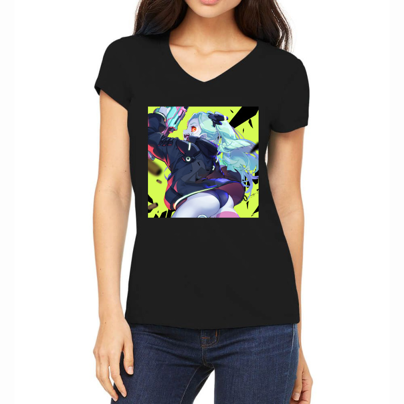 Cyberpunk Edgerunners Rebecca-mwoqs Women's V-Neck T-Shirt by webberkyla | Artistshot