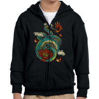 Chinese Dragon, Oriental Vintage, Symbolic, East Asian Culture, Japane Youth Zipper Hoodie | Artistshot