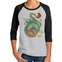 Chinese Dragon, Oriental Vintage, Symbolic, East Asian Culture, Japane Youth 3/4 Sleeve | Artistshot