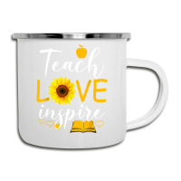 Teacher T  Shirt Teach Love And Inspire Shirt   Teacher Sunflower T  S Camper Cup | Artistshot