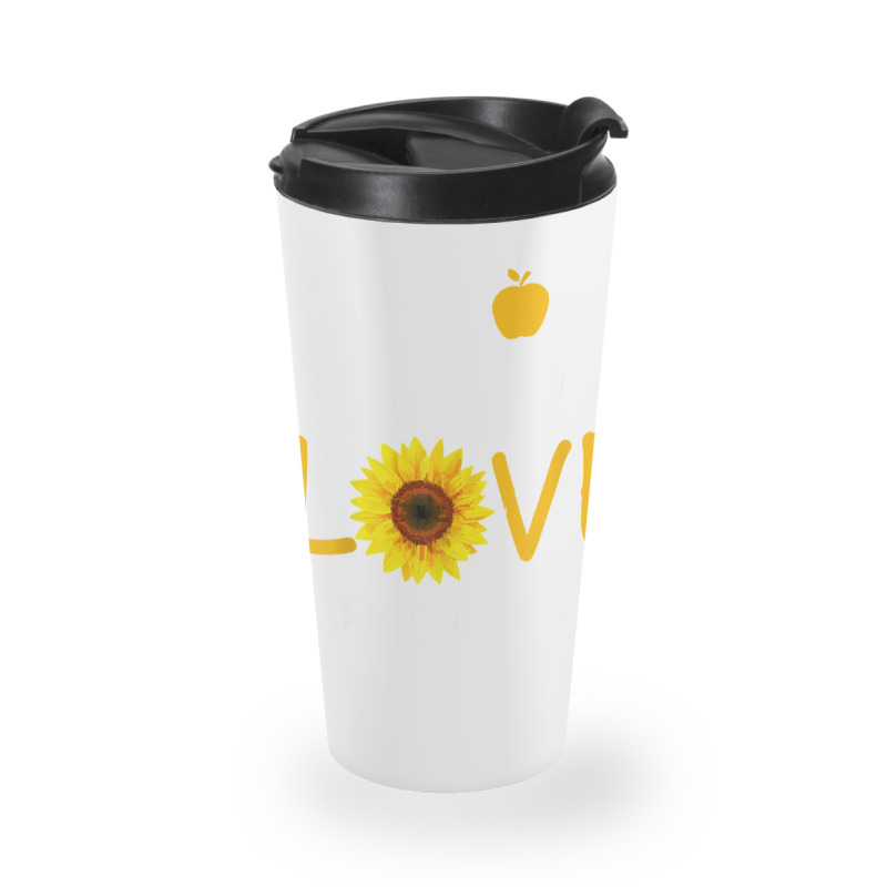 Teacher T  Shirt Teach Love And Inspire Shirt   Teacher Sunflower T  S Travel Mug | Artistshot