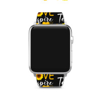 Teacher T  Shirt Teach Love And Inspire Shirt   Teacher Sunflower T  S Apple Watch Band | Artistshot