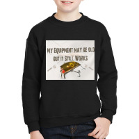 Fishing, Wooden Luer, Fishing Art, Fishing Vintage, Fishing Painting, Youth Sweatshirt | Artistshot