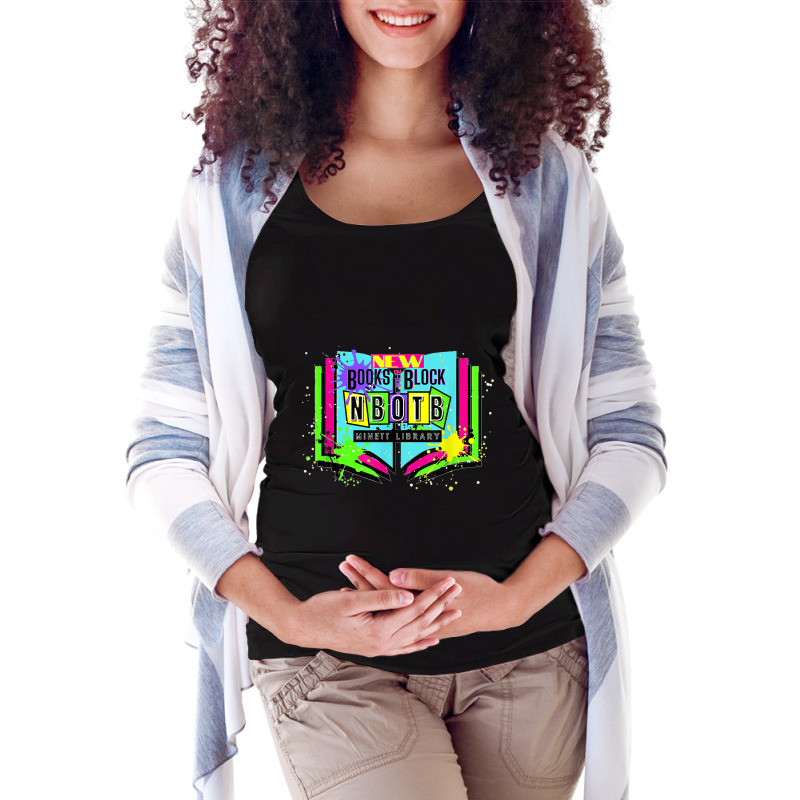 Minett Library Books Block T Shirt Maternity Scoop Neck T-shirt by AndreaRomero | Artistshot