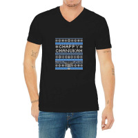 Chappy Chanukah Sweater, Hanukkah V-neck Tee | Artistshot