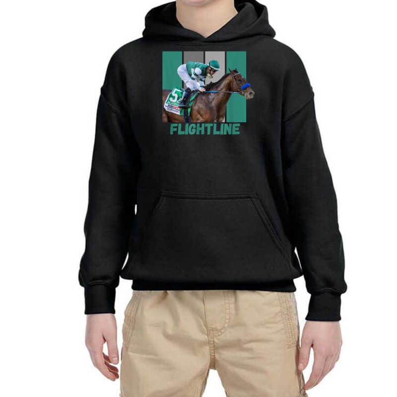 Flightline Horse Racing Thoroughbred Del Mar Santa Anita T Shirt Youth Hoodie by cm-arts | Artistshot