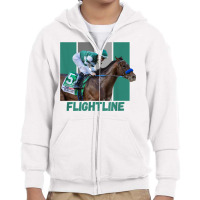 Flightline Horse Racing Thoroughbred Del Mar Santa Anita T Shirt Youth Zipper Hoodie | Artistshot