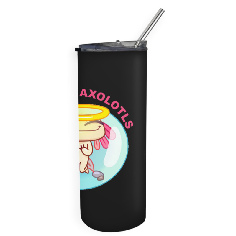 Save The Axolotls Skinny Tumbler | Artistshot