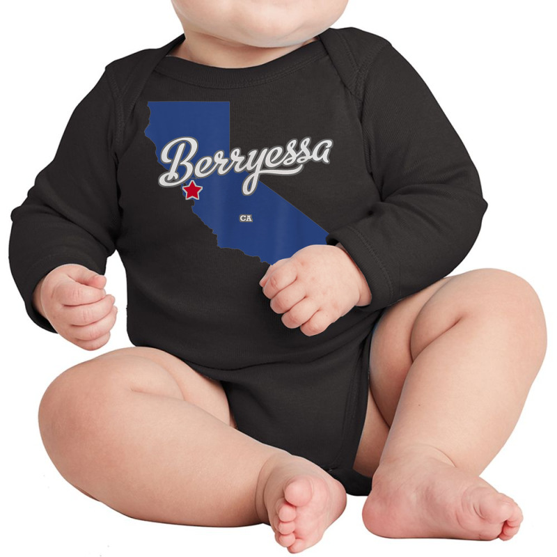 Berryessa California San Jose Ca Map Long Sleeve Baby Bodysuit | Artistshot