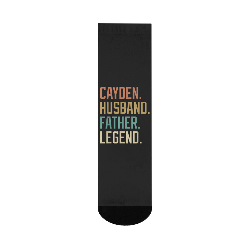 Cayden Husband Father Legend Father's Day Retro Crew Socks | Artistshot