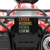 Cayden Husband Father Legend Father's Day Retro Atv License Plate | Artistshot