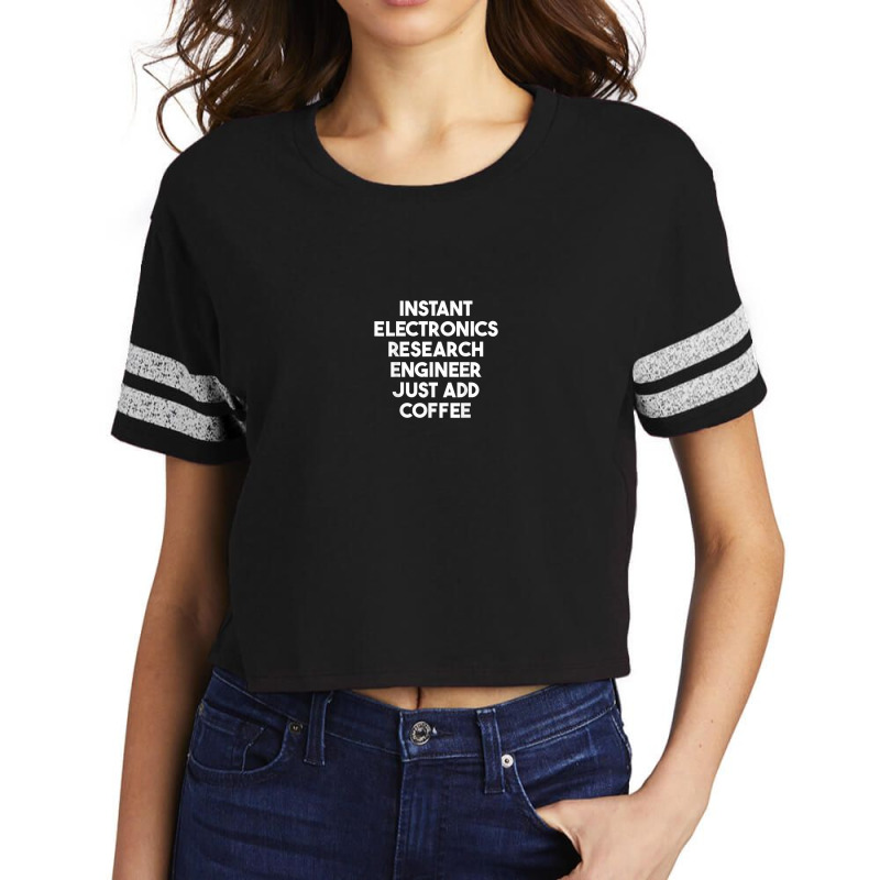 Instant Electronics Research Engineer Just Add Coffee Scorecard Crop Tee by Lion | Artistshot