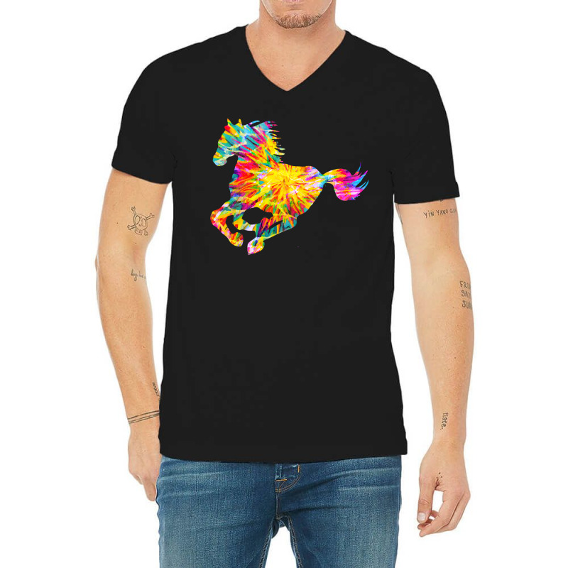 Tie Dye Horse T  Shirt T I E D Y E A B S T R A C T H O R S E T  Shirt V-neck Tee | Artistshot