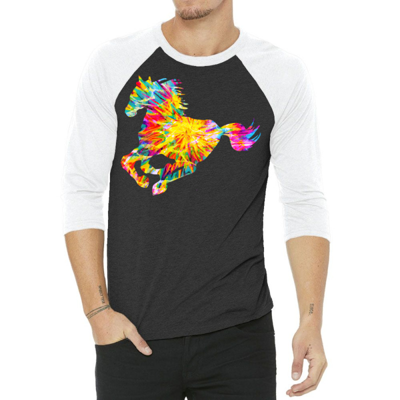 Tie Dye Horse T  Shirt T I E D Y E A B S T R A C T H O R S E T  Shirt 3/4 Sleeve Shirt | Artistshot