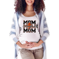 Basketball Mom Leopard Lightning Bolt Basketball Game Day T Shirt Maternity Scoop Neck T-shirt | Artistshot