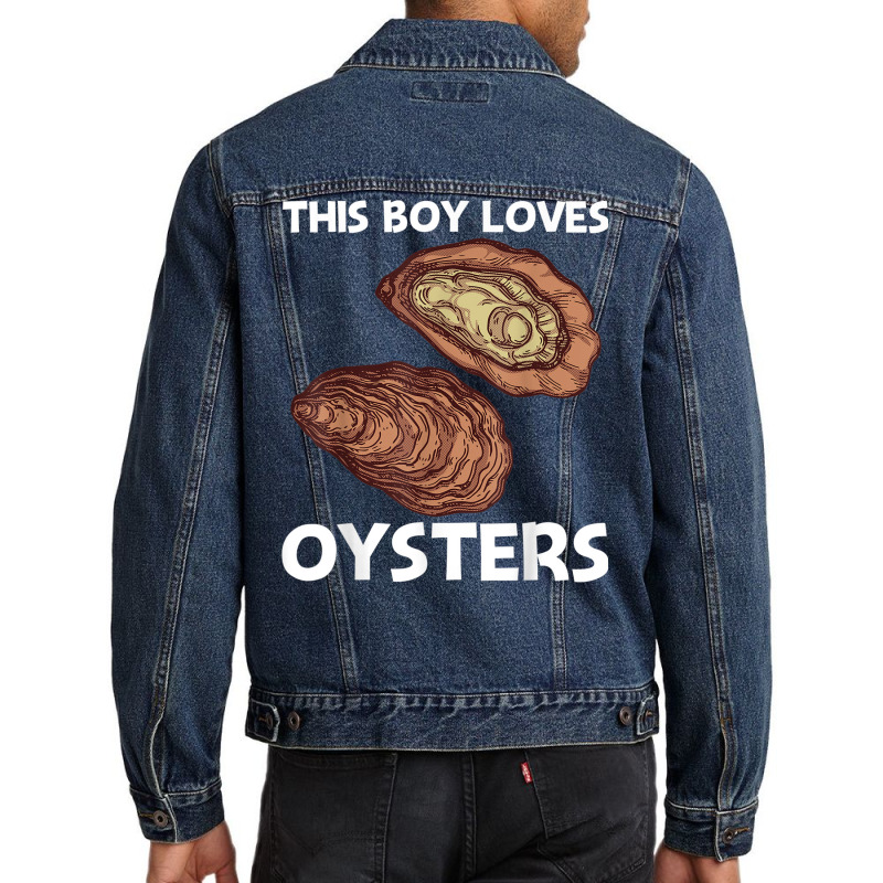 Cool Oyster Art For Boys Kids Oyster Shucker Mollusk Lover Men Denim Jacket | Artistshot