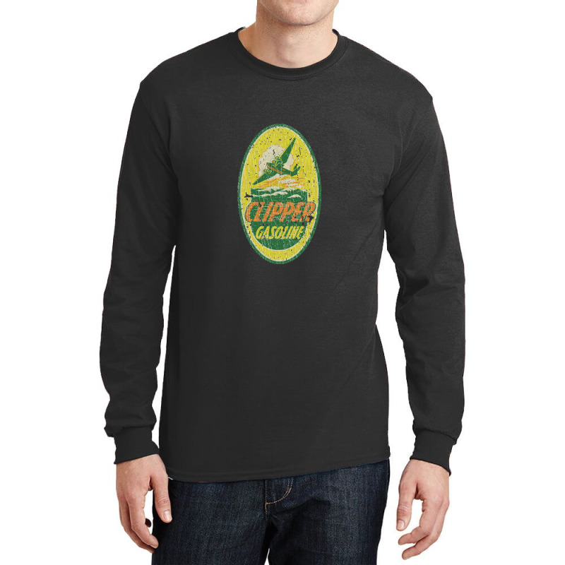 Clipper Gasoline Aviation Fuel, Gas Station Long Sleeve Shirts by metengs | Artistshot