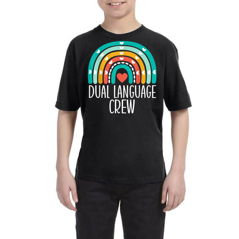 Dual Language Crew Rainbow Bilingual Teacher Dual Language T Shirt Youth Tee by cm-arts | Artistshot