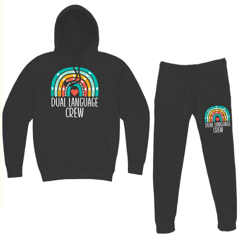 Dual Language Crew Rainbow Bilingual Teacher Dual Language T Shirt Hoodie & Jogger set by cm-arts | Artistshot