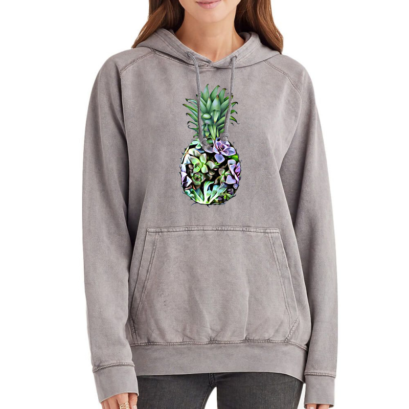 Succulent Garden Pineapple Botanical Tropical Artsy T Shirt Vintage Hoodie by cm-arts | Artistshot