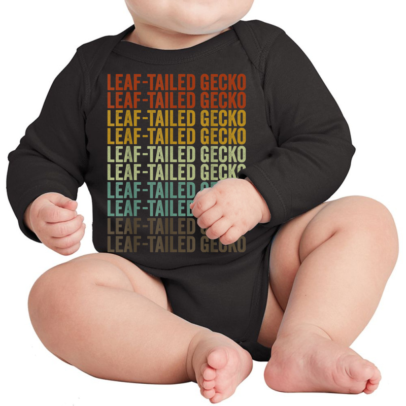 Leaf Tailed Gecko Retro Long Sleeve Baby Bodysuit | Artistshot