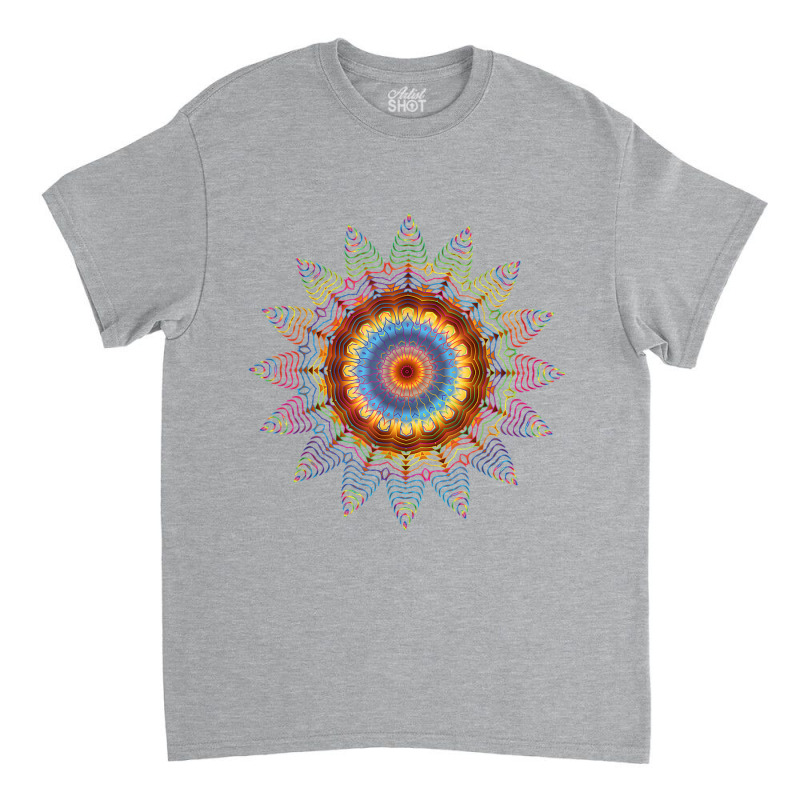 Mandala Sacred Geometry Prana Art Yoga Mantra Om Good Vibe Classic T-shirt by fywucakoj | Artistshot