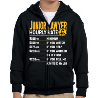 Junior Lawyer Law Solicitor Advocate Barrister Hourly Rate Youth Zipper Hoodie | Artistshot