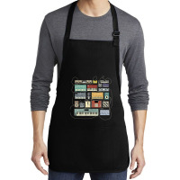 Electronic Musician Synthesizers And Drum Machine Dj 1.png Medium-length Apron | Artistshot