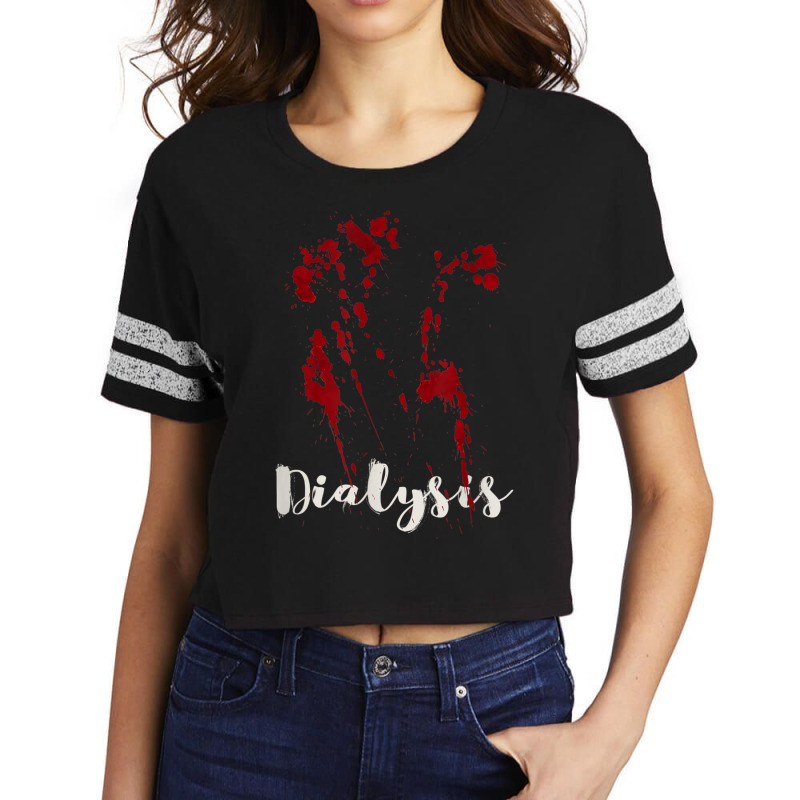 Dialysis Technician Nurse   Kidney Stethoscope Awareness Scorecard Crop Tee by Queenie | Artistshot