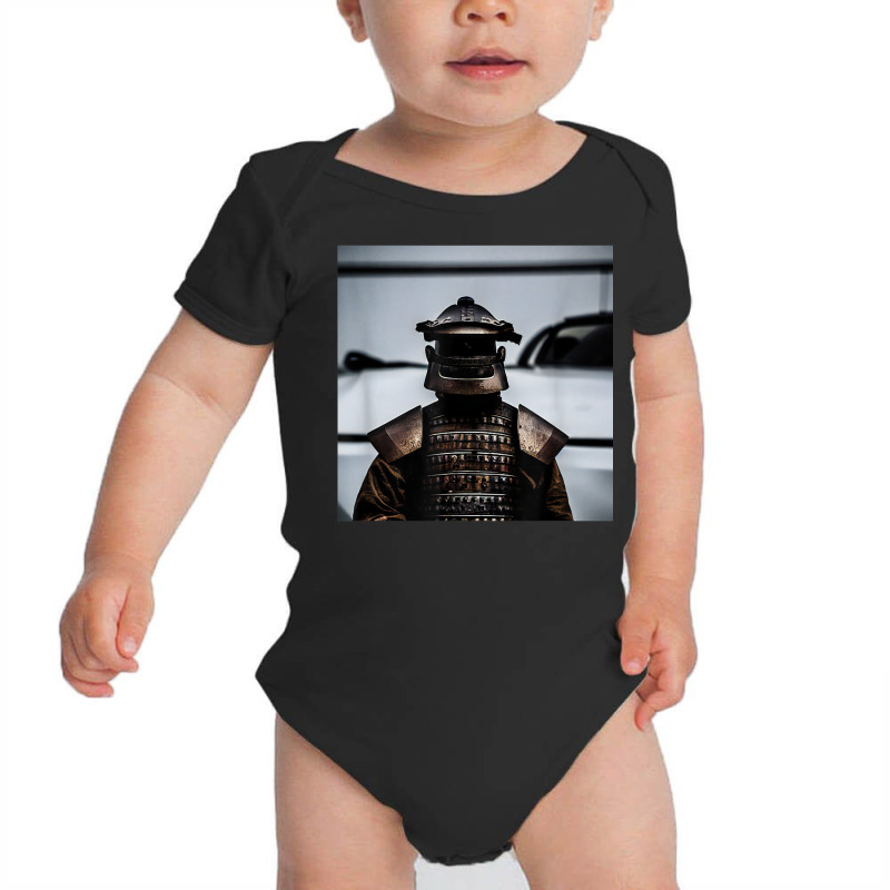 Japanese Samurai In Steel Armour Photo Art Print Baby Bodysuit by Swiss | Artistshot