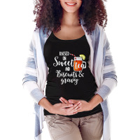 Raised On Sweet Tea & Biscuits & Gravy   Comfort Food T Shirt Maternity Scoop Neck T-shirt | Artistshot