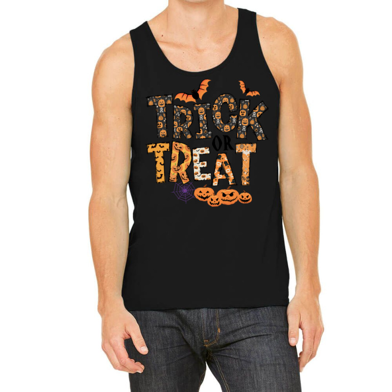 Trick Or Treat T  Shirt Funny Trick Or Treat Cute Halloween Pumpkin Co Tank Top | Artistshot