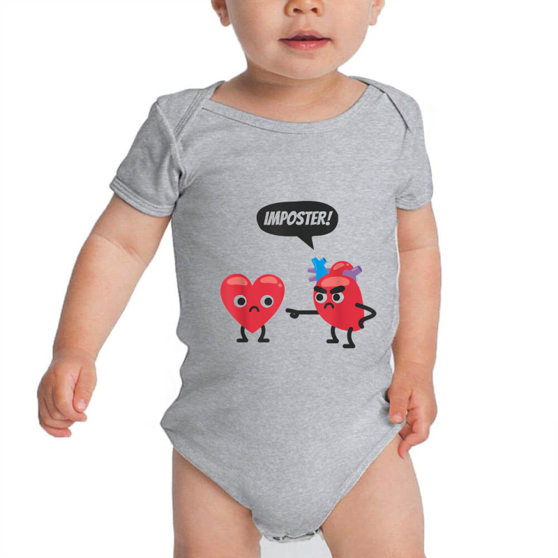 Funny Medical Imposter Heart Baby Bodysuit by MichaelBV | Artistshot