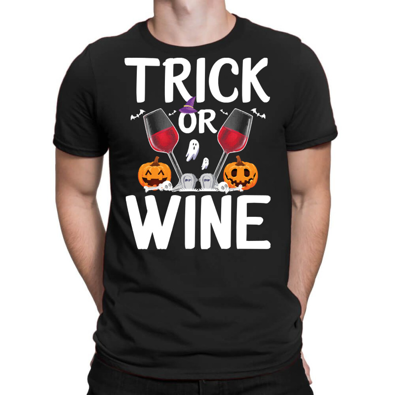 Trick Or Wine Ghost Halloween T  Shirt Trick Or Wine Ghost T Shirt Fun T-shirt | Artistshot