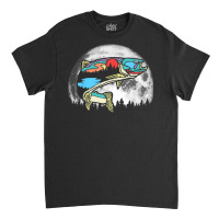 Vintage Fly Fishing T-Shirt with Nature Trout Illustration